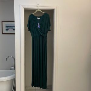 MeriSkye dark green crossover dress